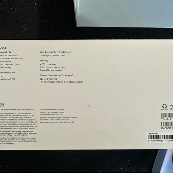 Nest Wifi - Mesh Router (AC2200) 2 pack - Snow - Picture 3 of 7